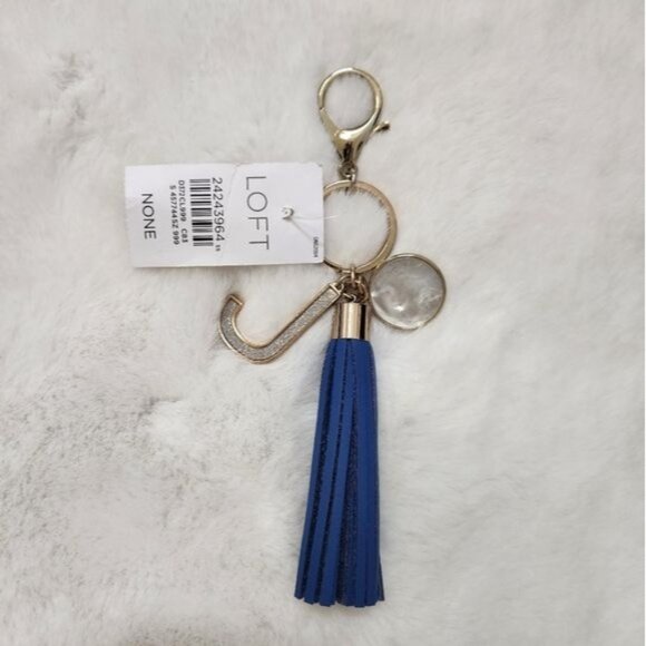 LOFT Leather Initial "J" Keychain/ Handbag Charm - Picture 5 of 5